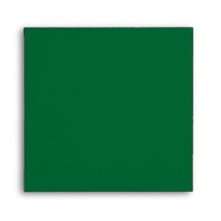 Blank Square Dark Hunter Forest Green Envelopes