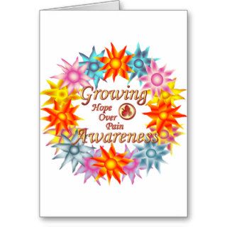 Growing Awareness Hope Over Pain Phoenix Flowers Greeting Cards