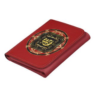 Monograms Classic Customize Edit Change Background Leather Tri fold Wallet