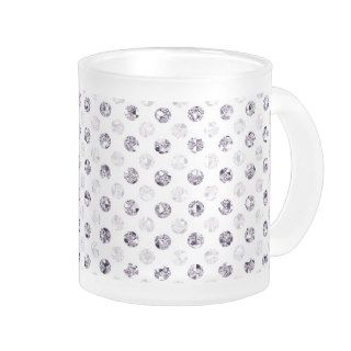 Silver sequin effect dot pattern Drinkware Mugs