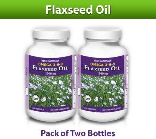 Best Naturals Organic 100% Vegetarian Flaxseed Oil, 1000 Mg, 240 Softgels (Pack of 2) Health & Personal Care