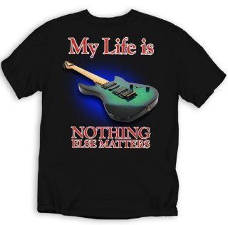 My Life is Guitars T Shirt (Black) Sports & Outdoors