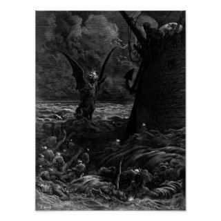Death fires dancing around the becalmed ship print