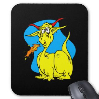 Flame Sneezer Yellow Dragon.png Mouse Pads