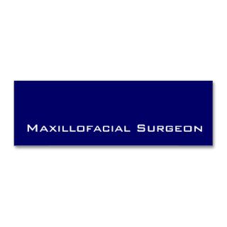 Navy white Maxillofacial Surgeon business cards
