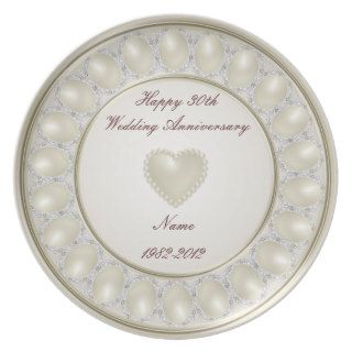 30th Wedding Anniversary Plate