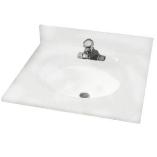 American Standard Astra Lav 25 in. Cultured Marble Single Basin Vanity Top in White Swirl with White Swirl Basin CMA8254.801