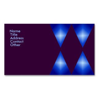 Blue Diamond Pattern Business Card Templates