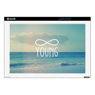 Cool Vintage Sea Sky Photo Infinity Forever Young Decal For Laptop