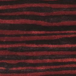 Handmade Stripes Plum New Zealand Wool Rug (5'x 8') Safavieh 5x8   6x9 Rugs