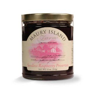 Seedless Raspberry Preserves by Maury Island Farms   11 oz Jars  Grocery & Gourmet Food