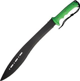 Frost Cutlery & Knives TR2288BG Bush Master III Fixed Blade Knife with Textured Lime Green Composition Handles  Hunting Fixed Blade Knives  Sports & Outdoors