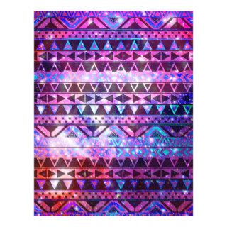 Girly Andes Aztec Pattern Pink Teal Nebula Galaxy Flyer