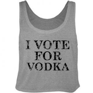 Vote For Vodka Distressed Bella Flowy Boxy Crop Top Tank Top Athletic Tank Top Shirts Clothing