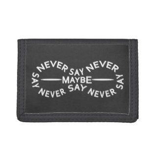 NEVER SAY NEVER custom color wallets