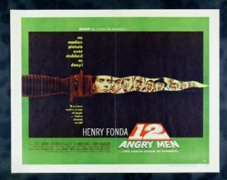 12 ANGRY MEN * LAWYER TWELVE KNIFE DAGGER MOVIE POSTER JUDGE TRIAL JURY LAW 1957 Entertainment Collectibles
