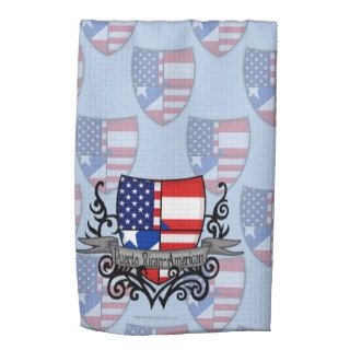 Puerto Rican American Shield Flag Towels