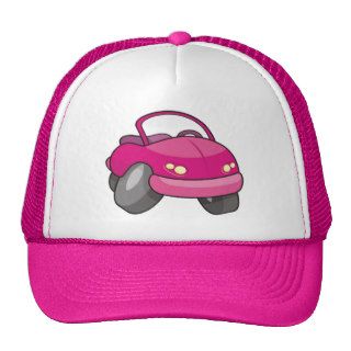 Pink Cartoon Car Trucker Hats