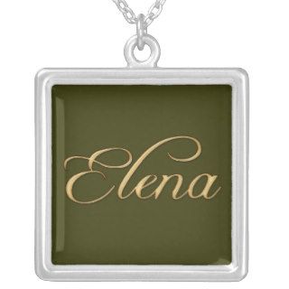 ELENA Name Branded Gift Pendant Necklace