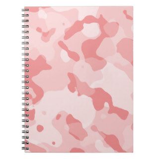 Baby Pink Camo; Camouflage Spiral Note Books