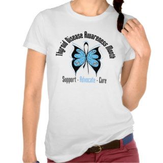 Support  Thyroid Disease Awareness Month Butterfly T shirt