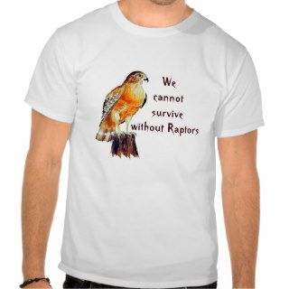 Red Tailed Hawk on T shirts