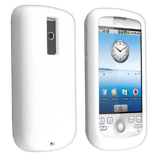 eForCity Silicone Skin Case Compatible with HTC Google G2 / T Mobile G2 / Sapphire   Clear White Cell Phones & Accessories