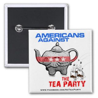 TEA PARTY ELEPHANT GETS BAGGED PINBACK BUTTONS