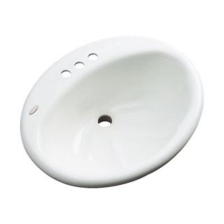 Oceana Designer Drop in Bathroom Sink in White 91400