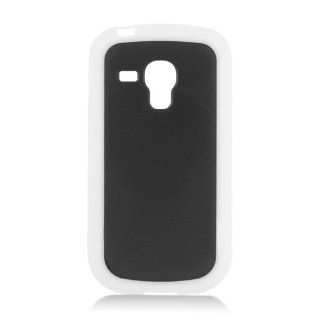 Samsung Galaxy S3 S III Mini i8190 Black White Hard Back Gel Sides Cover Case Cell Phones & Accessories