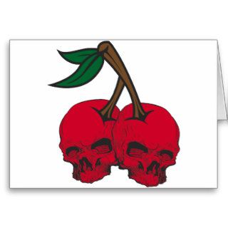 Skull Cherries Cards