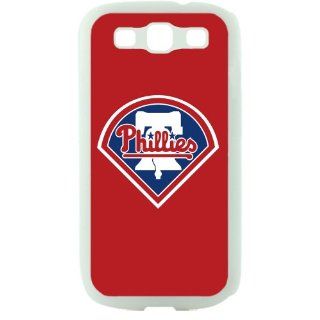 MLB Major League Baseball Philadelphia Phillies Samsung Galaxy S3 SIII I9300 TPU Soft Black or White case (White) Cell Phones & Accessories