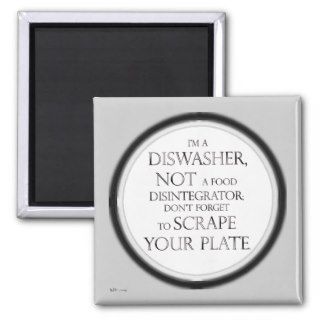 Scrape Your Plate (Dishwasher) (Silver Effect) Magnets