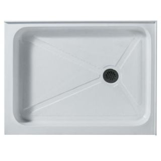Vigo 36 in. x 48 in. Rectangular Shower Tray in White with Right Drain VG06019WHT3648R