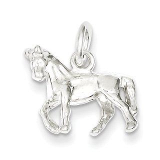 Sterling Silver Horse Charm 19mmx16mm Pendants Jewelry