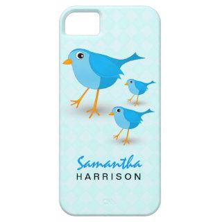 Cute Little Blue Birds iPhone 5 Barely There Case iPhone 5 Cover