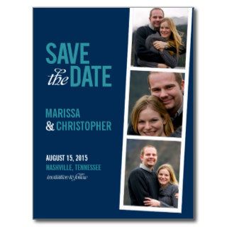Photo Booth Style Save The Date Card Post Cards