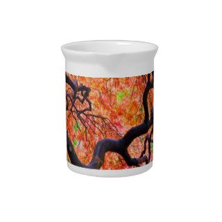Autumn Tree of Life Gaia Earth Axis Pagan Wiccan Pitcher