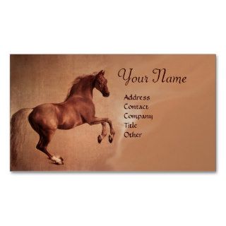 RED HORSE Monogram Platinum Metallic Business Cards