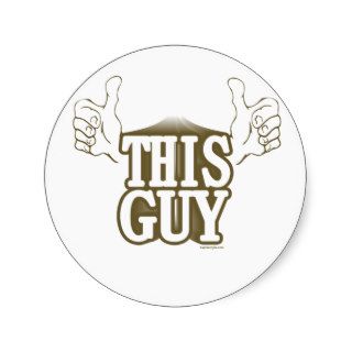 Whos Got 2 Thumbs? This Guy Stickers