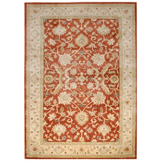 Hand tufted Oriental Rust Wool Area Rug (9'6 x 13'6) JRCPL 7x9   10x14 Rugs