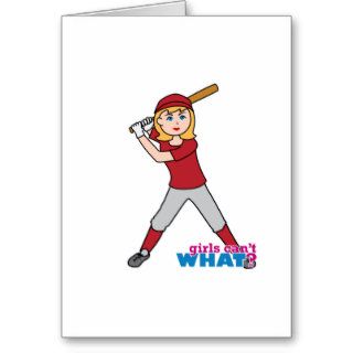 Softball Girl Greeting Cards