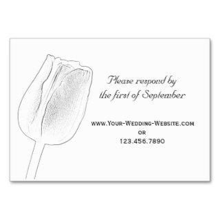 Tulip Sketch Wedding RSVP Response Card Business Cards