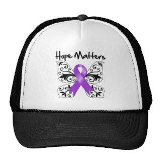 Purple Ribbon Awareness Hope Matters Mesh Hat