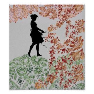 Lovely Silhouette Girl Posters