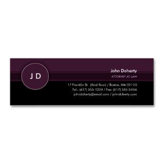 Monogram Attorney at Law   Business Card