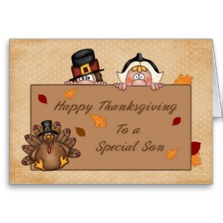 Happy Thanksgiving Son Greeting Card