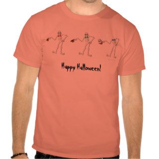 Halloween Skeleton Trio orange shirt Men and Women
