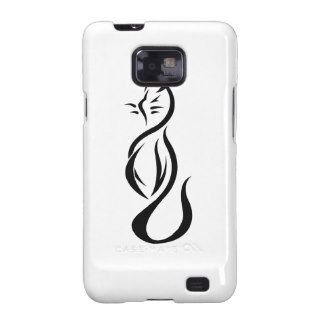 Stylized Cat  Samsung Galaxy S Case Samsung Galaxy S2 Cover