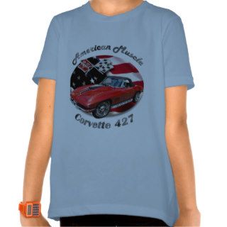 Chevy Corvette 427 Girl's Ringer Tee Shirt